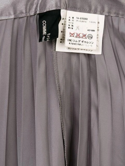 Pre-owned Comme Des Garçons Pleated Metallic Skirt In Grey