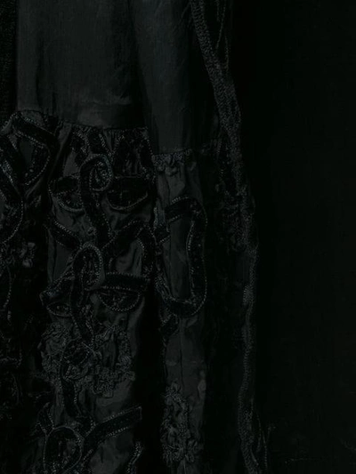 Pre-owned Comme Des Garçons Velveteen Cropped Asymmetric Trousers In Black
