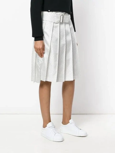Pre-owned Comme Des Garçons Minirock Mit Punkten In White
