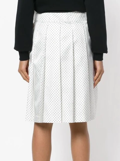 Pre-owned Comme Des Garçons Minirock Mit Punkten In White