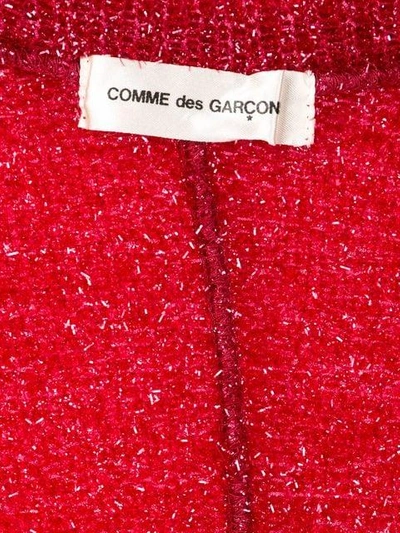 Pre-owned Comme Des Garçons Knitted Lurex Short Sleeve Jumper In Red