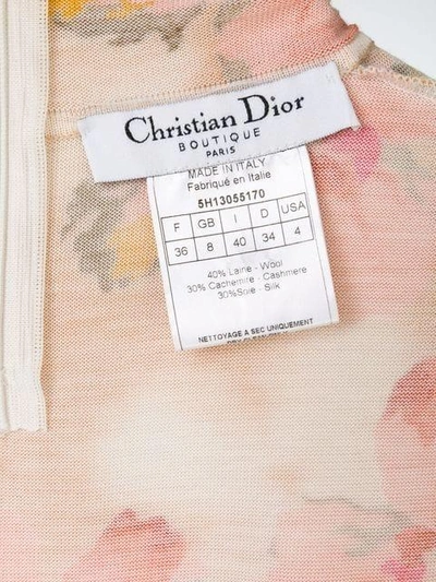 Pre-owned Dior  Floral Turtleneck Vest In Yellow