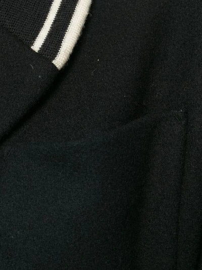 Pre-owned Jean Paul Gaultier Vintage Stripe Trim Fitted Jacket In Black
