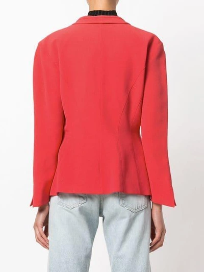 Pre-owned Mugler Fitted Jacket In Red