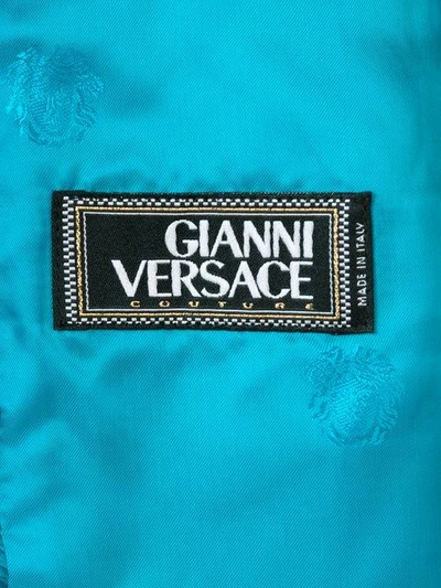 Pre-owned Versace 1980s Belted Waistcoat In Blue