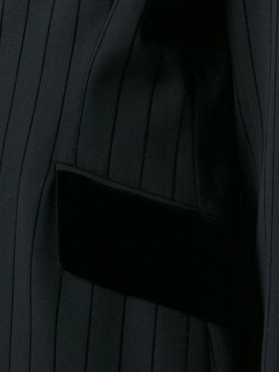 Pre-owned Saint Laurent Striped Blazer In Black