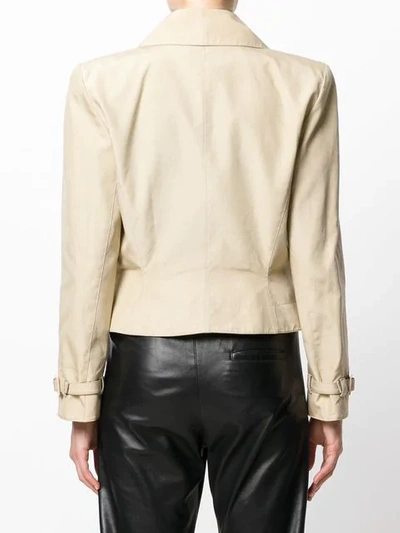 Pre-owned Mugler Single Breasted Jacket In Beige