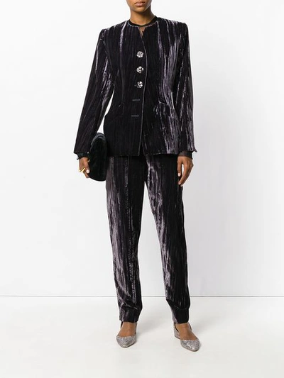 Shop Saint Laurent Yves  Vintage Classic Suit - Purple