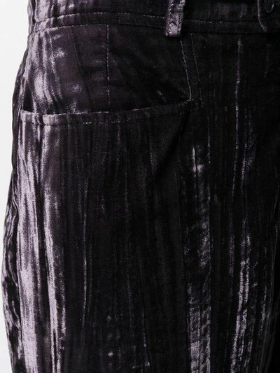 YVES SAINT LAURENT VINTAGE 经典丝绒长裤套装 - 紫色