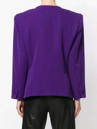 Pre-owned Saint Laurent Single Breasted Jacket In Purple