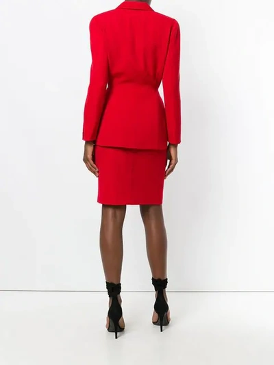 Shop Mugler Thierry   Skirt Suit - Red