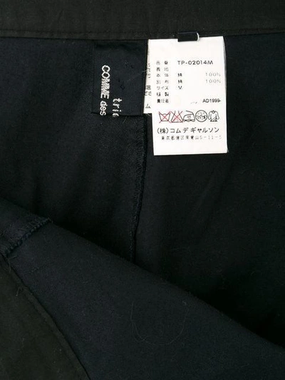 Pre-owned Comme Des Garçons Embroidered Skirt Over Trousers In Black