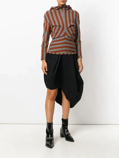 Pre-owned Comme Des Garçons Asymmetrischer Ballonrock In Black
