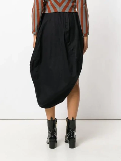 Pre-owned Comme Des Garçons Asymmetrischer Ballonrock In Black