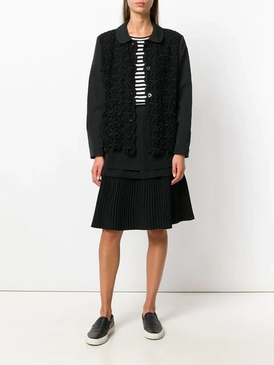 Pre-owned Comme Des Garçons Rock Mit Plissee In Black