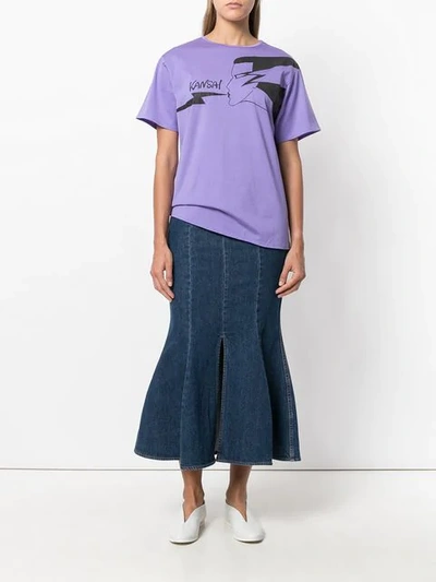 Pre-owned Kansai Yamamoto Vintage Kansai Logo T-shirt In Purple