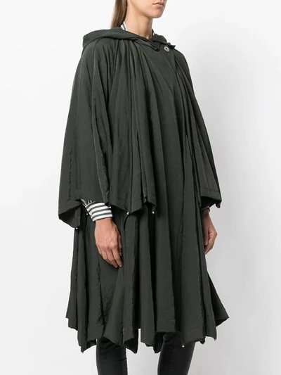 Pre-owned Issey Miyake Umbrella Cape Coat In Green