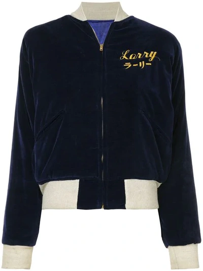 Shop Fake Alpha Vintage 1950s U.s. Navy Souvenir Jacket - Blue