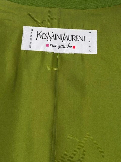 Pre-owned Saint Laurent Button Up Vintage Coat In Green