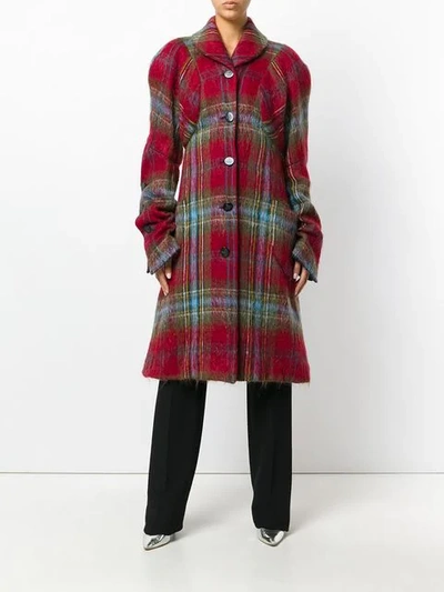 Pre-owned Vivienne Westwood Gold Label Tartan Coat In Red