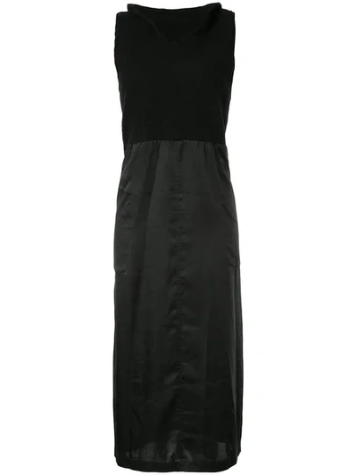 Pre-owned Comme Des Garçons Knitted Panel Dress In Black