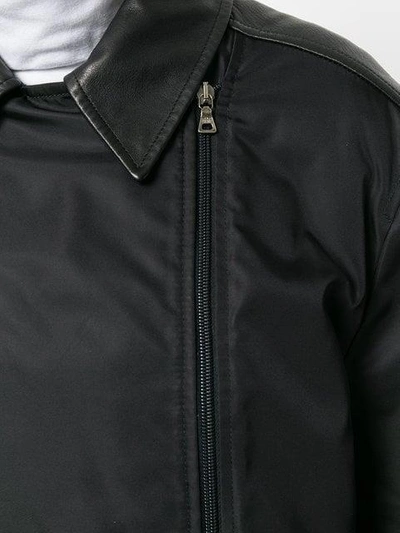 Pre-owned Prada Off-centre Zipped Coat - Black