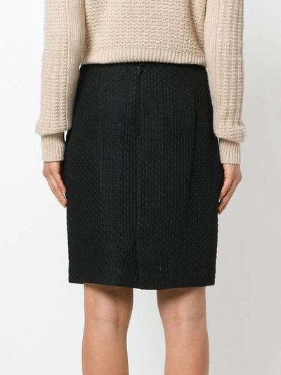 Pre-owned Krizia Vintage Straight Skirt In Black