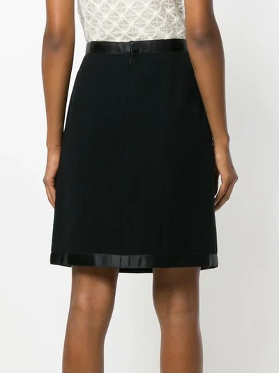 Pre-owned Chanel A-line Skirt In Black