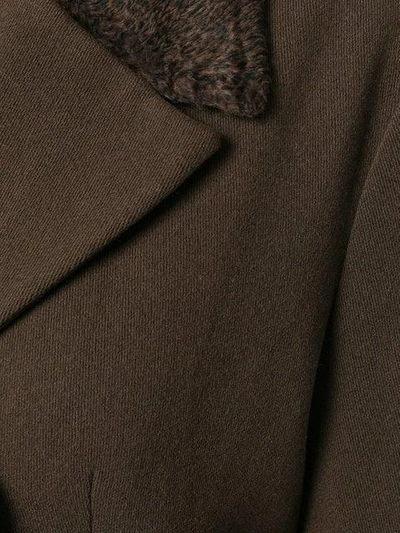 Pre-owned Versace Double Breasted Coat In Brown