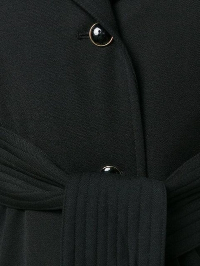 Shop Saint Laurent Yves  Vintage Belted Coat - Black