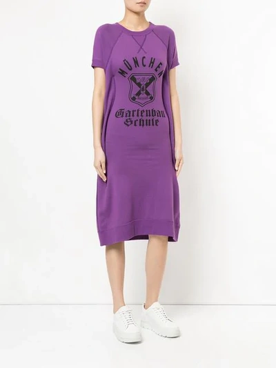 Pre-owned Junya Watanabe Comme Des Garçons Vintage Slim Fit Sweat Dress - Purple