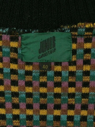Pre-owned Jean Paul Gaultier Vintage Square Pattern Knit Jumper In Multicolour