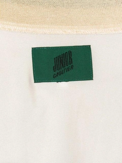 Pre-owned Jean Paul Gaultier Vintage Sheer Bomber Jacket In White