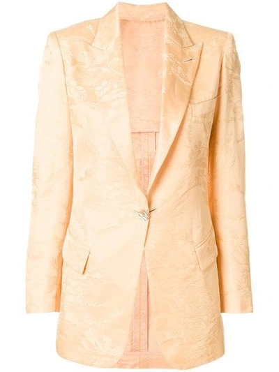Pre-owned Jean Paul Gaultier Vintage Floral Jacquard Blazer In Pink