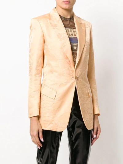 Pre-owned Jean Paul Gaultier Vintage Floral Jacquard Blazer In Pink