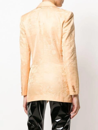 Pre-owned Jean Paul Gaultier Vintage Floral Jacquard Blazer In Pink