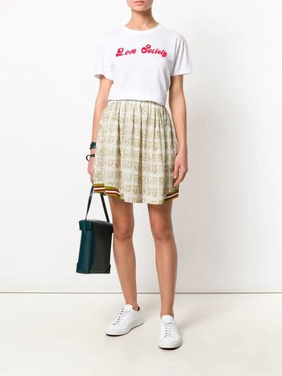 Pre-owned Jean Paul Gaultier Vintage Printed Pleated Skorts In Green