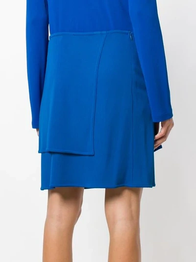Pre-owned Versace Double-layer Skirt In Blue