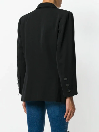 Pre-owned Saint Laurent Structured Button-up Jacket In Black