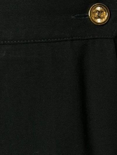 Pre-owned Chanel High-waisted Trousers In Black