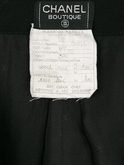 Pre-owned Chanel High-waisted Trousers In Black