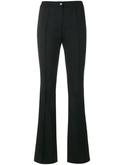 Shop Burberry Vintage Flared Trousers - Black