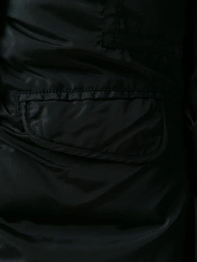 Pre-owned Versace Padded Mid-length Coat In Black