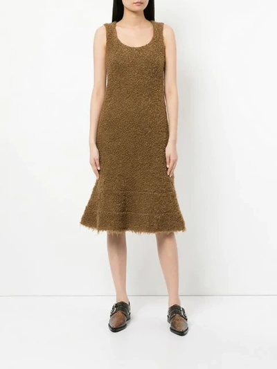 Pre-owned Junya Watanabe Vintage Sleeveless Mini Dress In Brown