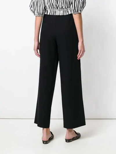 Pre-owned Chanel High Rise Wide-legged Trousers In Black