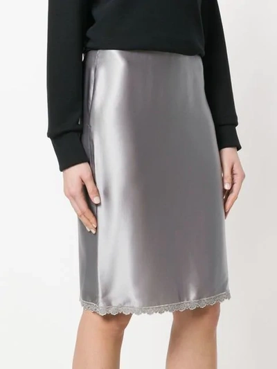 Pre-owned Versace High Waist Skirt In Metallic