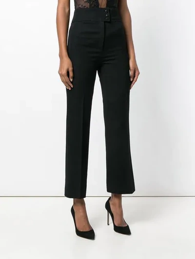 Pre-owned Saint Laurent High-waisted Tailored Trousers In Black