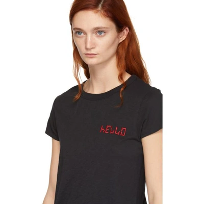 Shop Rag & Bone Rag And Bone Black Hello T-shirt In 001 Black