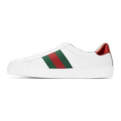 Shop Gucci White New Ace Guccy Sneakers In 9090 Gr.whi