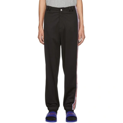 Shop Givenchy Black Logo Tape Track Pants In 001 Black